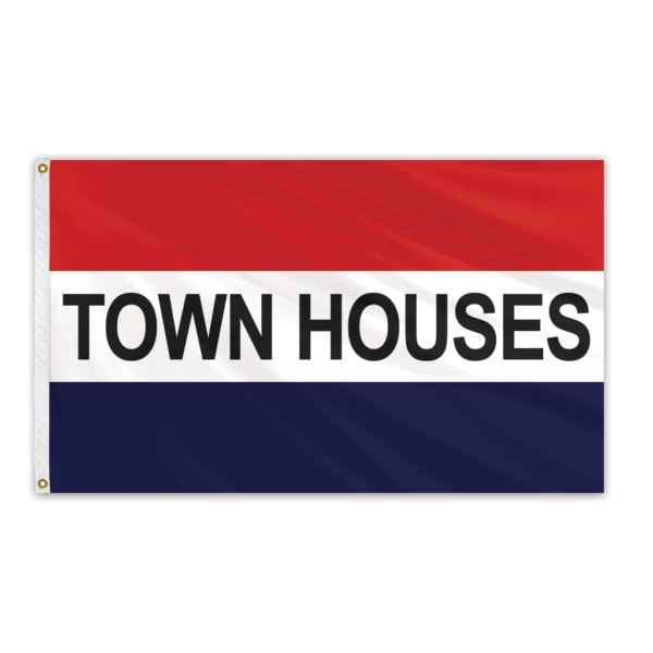 Town Houses Message Flag 3'x5' Standard Flag